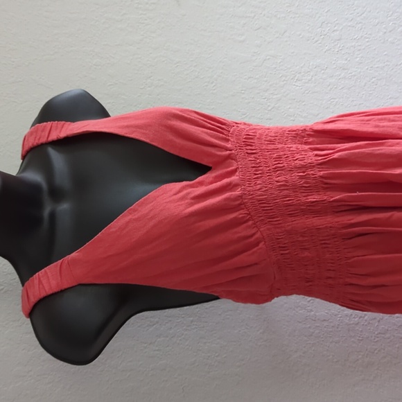 🍋✨ ♥️buy Now Only Abercrombie pink linen midi dress size M - Picture 3 of 8